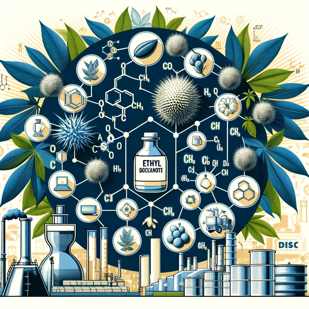 Various applications of ethyl dodecanoate in pesticides, biodiesel, and cosmetics.