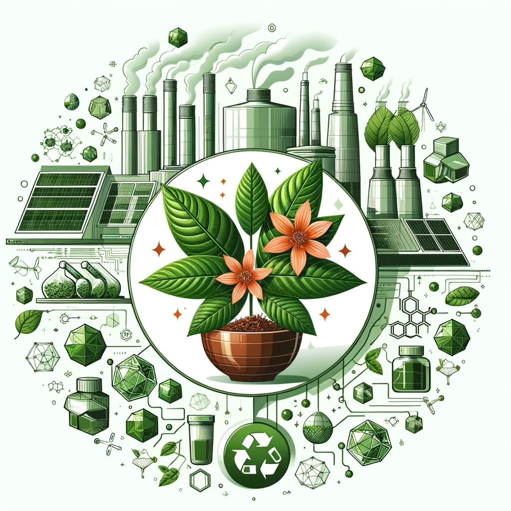 Representation of the fusion of nature and technology in eco-friendly extraction of Ricinus Communis L.