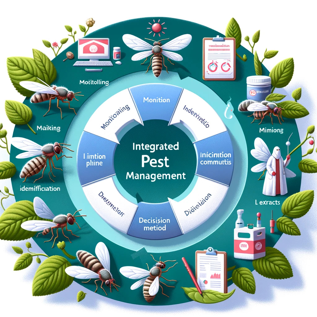 Integrated pest management cycle, including the use of castor bean extracts.