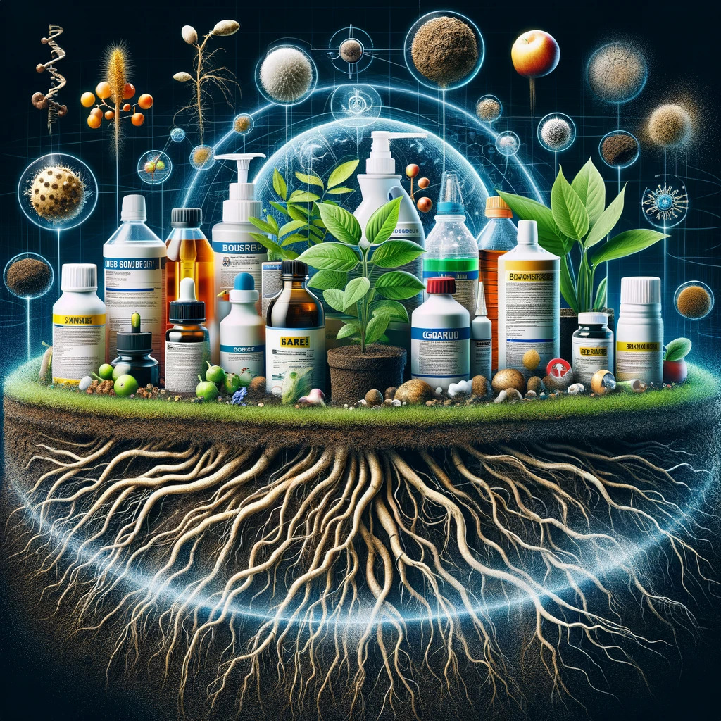 A variety of fungicides and soil treatments used for effective root rot control.