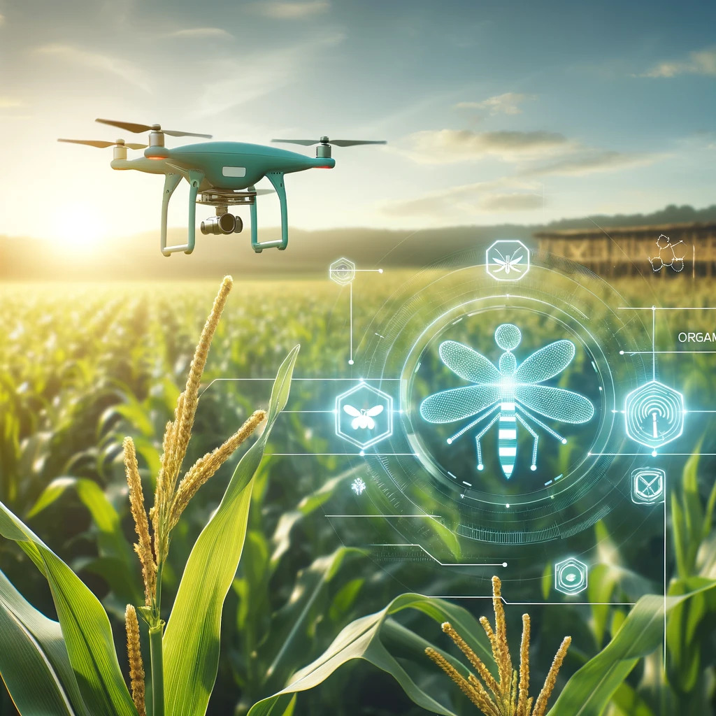 Technological pest monitoring in organic corn.