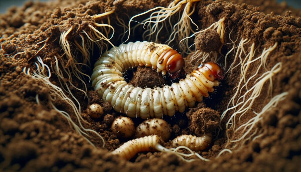 Estrategias de control y prevención de la gallina ciega, larvas dañinas en jardines y césped, métodos de manejo integrado de plagas.