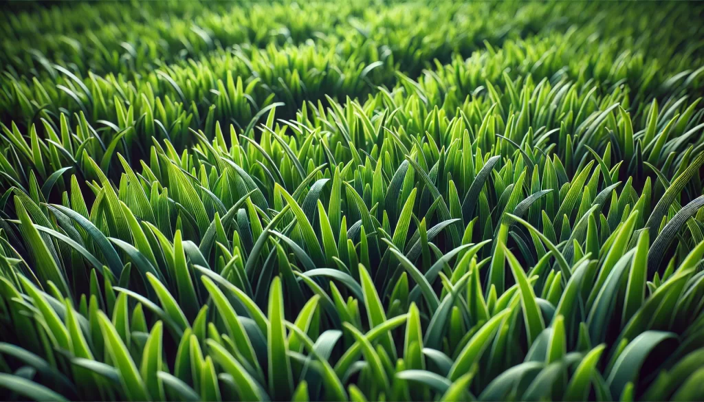 DALL·E 2024 08 13 17.29.08 A close up, detailed image of perfectly maintained grass. The blades of grass are vibrant green, evenly cut, and dense, with a smooth, uniform texture