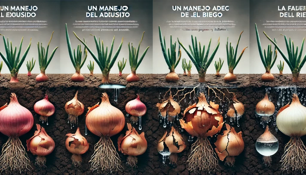 DALL·E 2024 08 19 12.31.16 A visually descriptive image showing the impact of proper irrigation on onion bulbs. The image is divided into two sections. On the left, it shows the