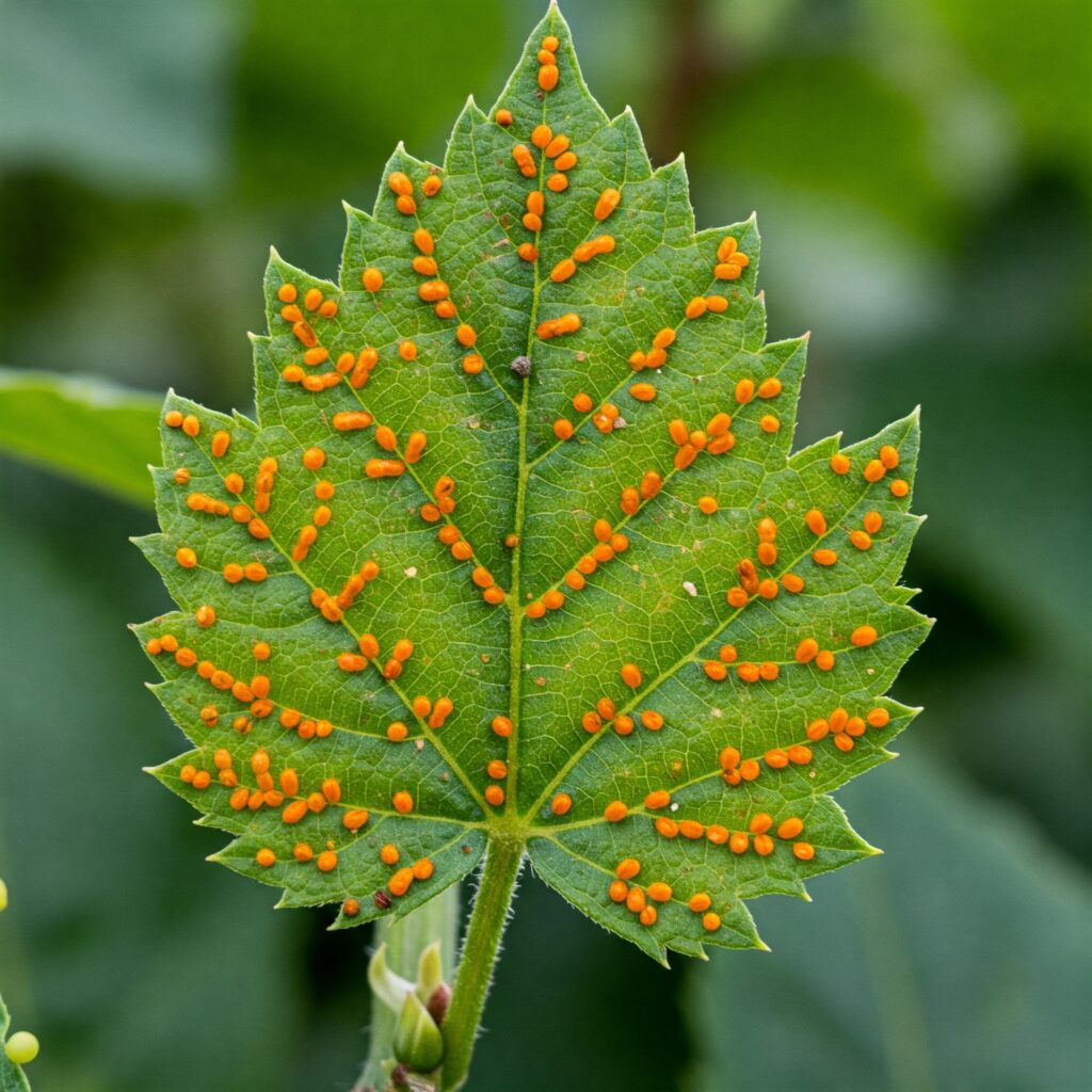 Identificación temprana de la roya en hojas de cultivo.