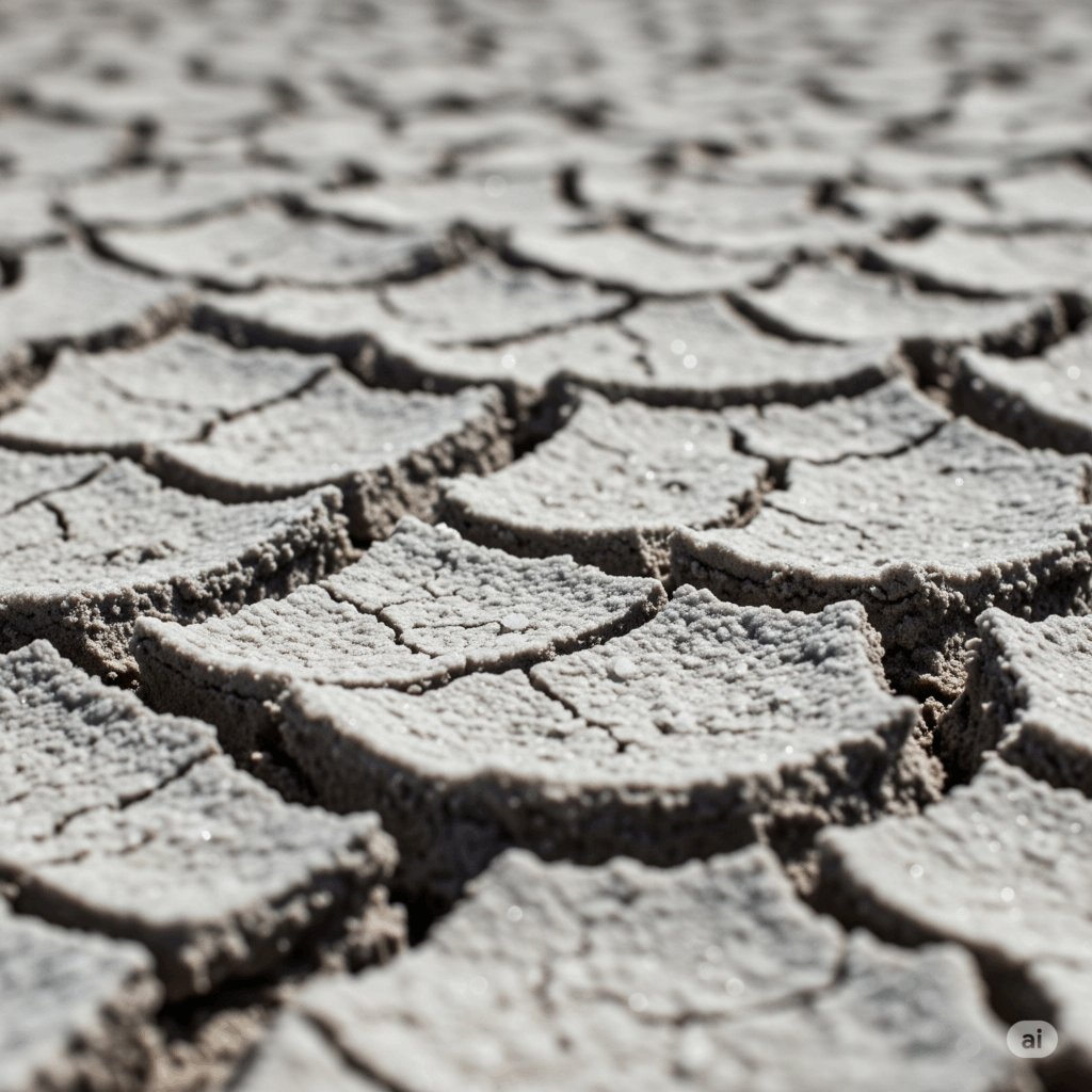 Sandy, silty, and clay soil textures.