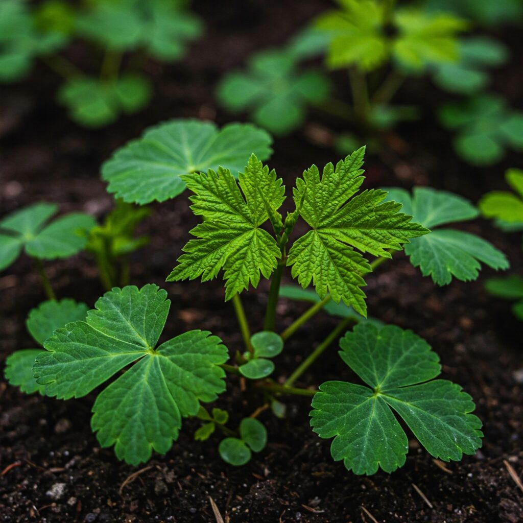 Vegetative growth of the common bean.