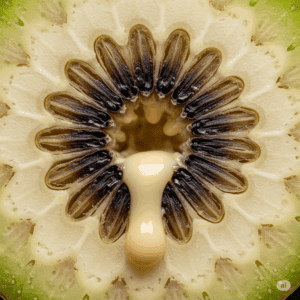 Pseudotallo de banano con Moko, exudado bacteriano en plátano, decoloración vascular por Ralstonia.