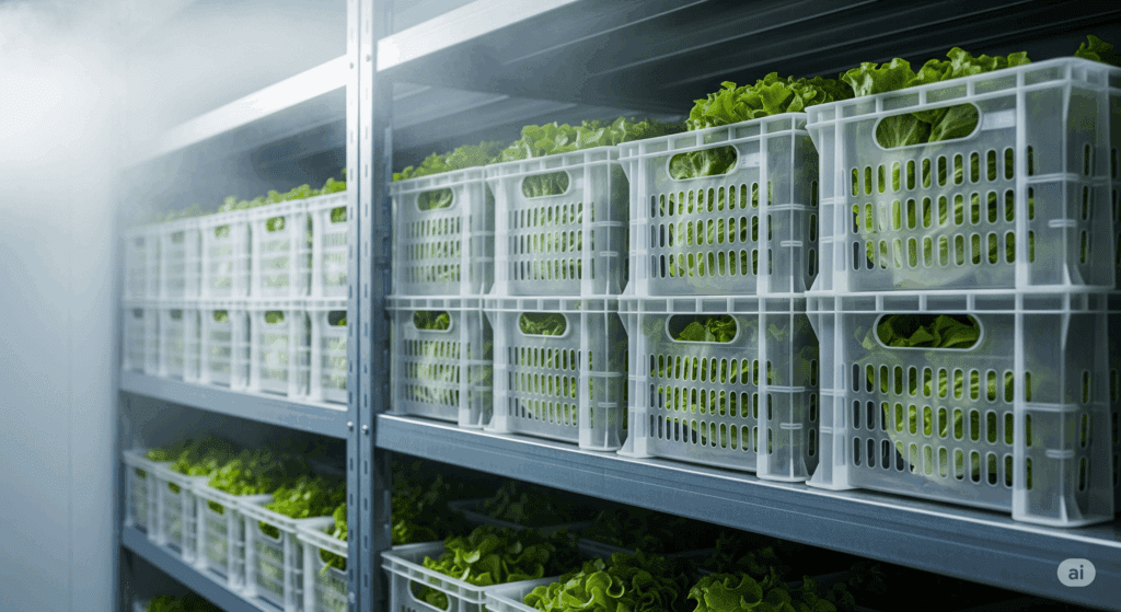 Ventilated packaging and proper storage of lettuce