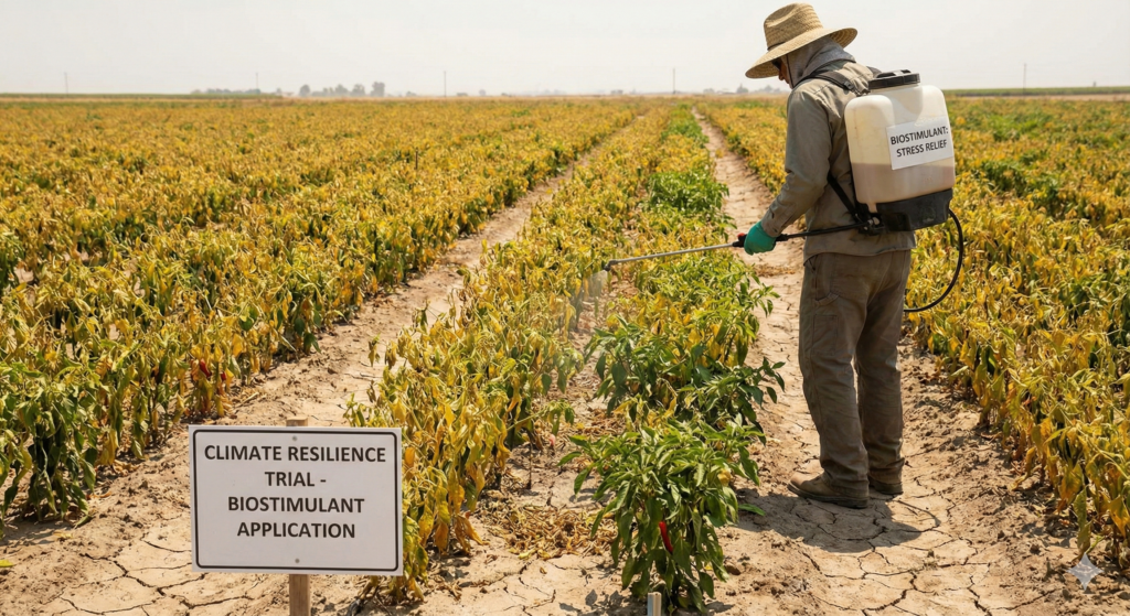 Bioestimulantes para estrés en pimiento